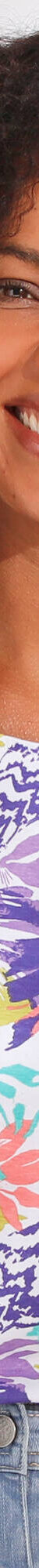 T-shirt imprimé tropical (blanc / violet) T-shirt imprimé tropical (blanc / violet)